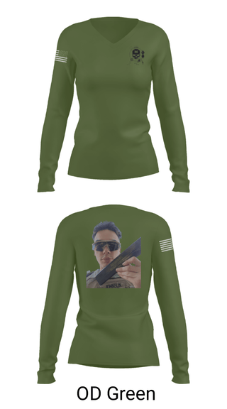 Women's Long Sleeve Vneck Shirt, 374TH CECI, Army, Teamtime, Team time, sublimation, custom sports apparel, team uniforms, spirit wear, spiritwear, sports uniforms, custom shirts, team store, custom team store, fundraiser sports, apparel fundraiser
