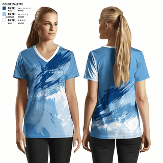 Women's Short Sleeve Vneck Shirt, Lancaster lobos, Women's Basketball, Teamtime, Team time, sublimation, custom sports apparel, team uniforms, spirit wear, spiritwear, sports uniforms, custom shirts, team store, custom team store, fundraiser sports, apparel fundraiser