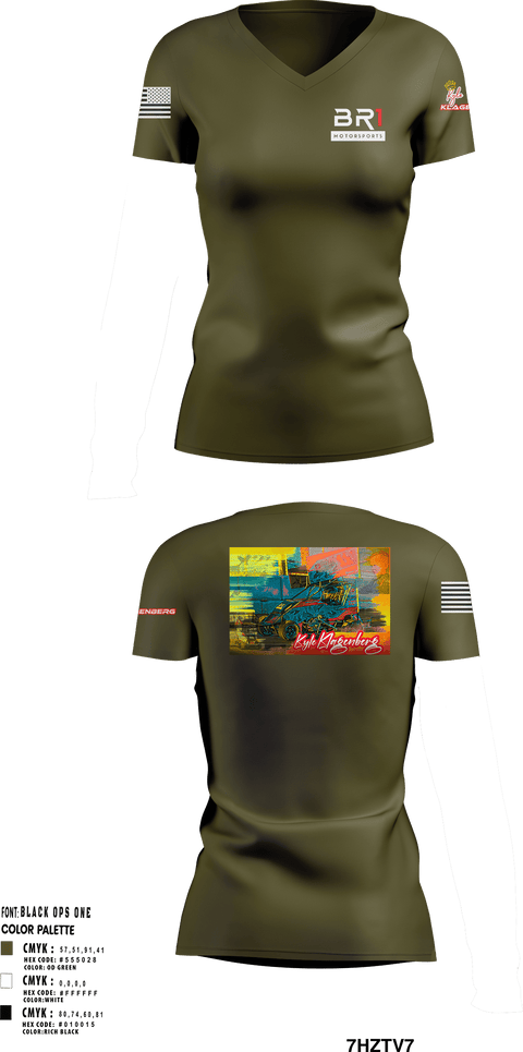 Women's Short Sleeve Vneck Shirt, BR1 MotorsportsBR1 Motorsports, , Teamtime, Team time, sublimation, custom sports apparel, team uniforms, spirit wear, spiritwear, sports uniforms, custom shirts, team store, custom team store, fundraiser sports, apparel fundraiser