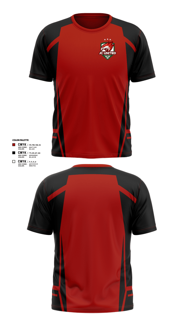 Short Sleeve Performance Shirt, JC United, Men's Soccer, Teamtime, Team time, sublimation, custom sports apparel, team uniforms, spirit wear, spiritwear, sports uniforms, custom shirts, team store, custom team store, fundraiser sports, apparel fundraiser