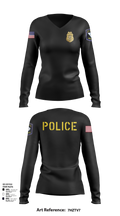 New Ellenton Police Department 612730 Women's Long Sleeve V-neck Shirt - 1