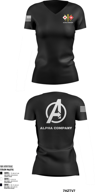 Women's Short Sleeve Vneck Shirt, Alpha Company, Army, Teamtime, Team time, sublimation, custom sports apparel, team uniforms, spirit wear, spiritwear, sports uniforms, custom shirts, team store, custom team store, fundraiser sports, apparel fundraiser