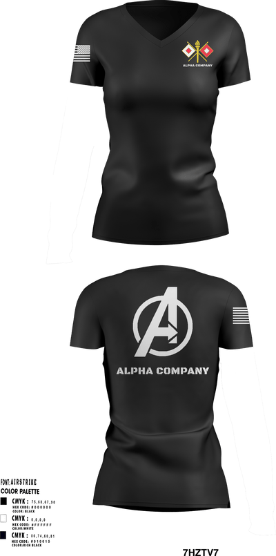Alpha Company 80514577 Women's Short Sleeve V-neck Shirt - 4