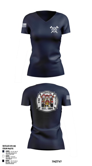 Women's Short Sleeve Vneck Shirt, TANGIER VOL FIRE DEPT, , Teamtime, Team time, sublimation, custom sports apparel, team uniforms, spirit wear, spiritwear, sports uniforms, custom shirts, team store, custom team store, fundraiser sports, apparel fundraiser