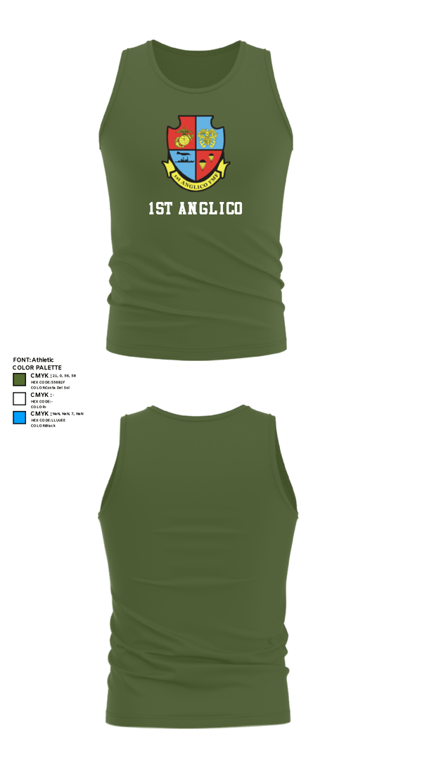 Tank Top, 1st Anglico, , Teamtime, Team time, sublimation, custom sports apparel, team uniforms, spirit wear, spiritwear, sports uniforms, custom shirts, team store, custom team store, fundraiser sports, apparel fundraiser