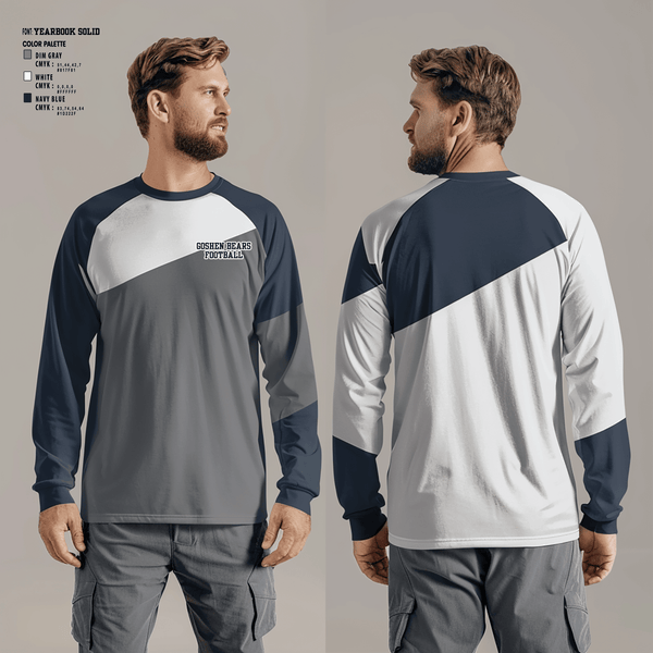 Long Sleeve Performance Shirt, Goshen Bears, Football, Teamtime, Team time, sublimation, custom sports apparel, team uniforms, spirit wear, spiritwear, sports uniforms, custom shirts, team store, custom team store, fundraiser sports, apparel fundraiser
