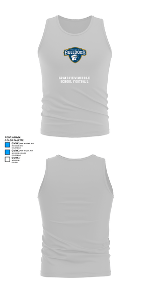 Tank Top, Grandview Middle School Football, Football, Teamtime, Team time, sublimation, custom sports apparel, team uniforms, spirit wear, spiritwear, sports uniforms, custom shirts, team store, custom team store, fundraiser sports, apparel fundraiser