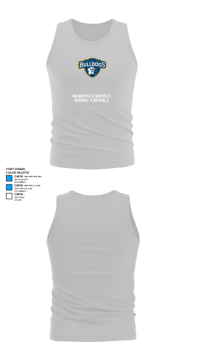 Grandview Middle School Football 56880825 Tank Top - 13