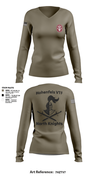 Hohenfels VTF 55832248 Women's Long Sleeve V-neck Shirt - 1