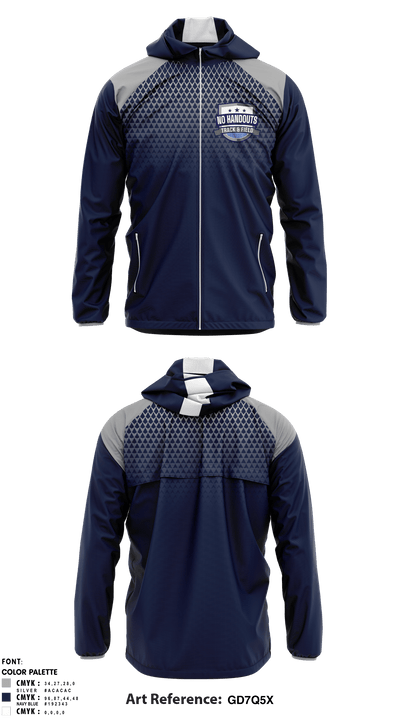 No Handouts Track & Field 84390737 Windbreaker - 1
