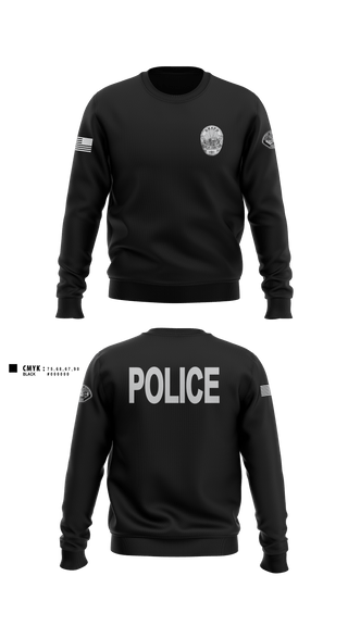 Crew Neck Sweatshirt, Desert Hot Springs Police Department, Police, Teamtime, Team time, sublimation, custom sports apparel, team uniforms, spirit wear, spiritwear, sports uniforms, custom shirts, team store, custom team store, fundraiser sports, apparel fundraiser