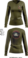 HMX-1 12885177 Women's Long Sleeve V-neck Shirt - 2