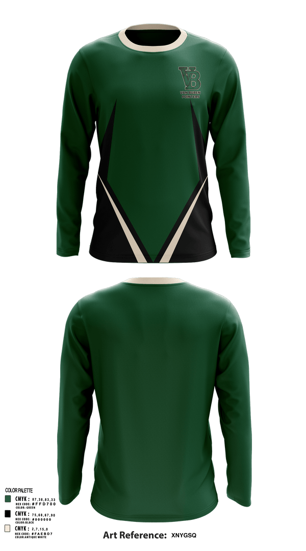 Long Sleeve Performance Shirt, Van Buren Pointers, Football, Teamtime, Team time, sublimation, custom sports apparel, team uniforms, spirit wear, spiritwear, sports uniforms, custom shirts, team store, custom team store, fundraiser sports, apparel fundraiser