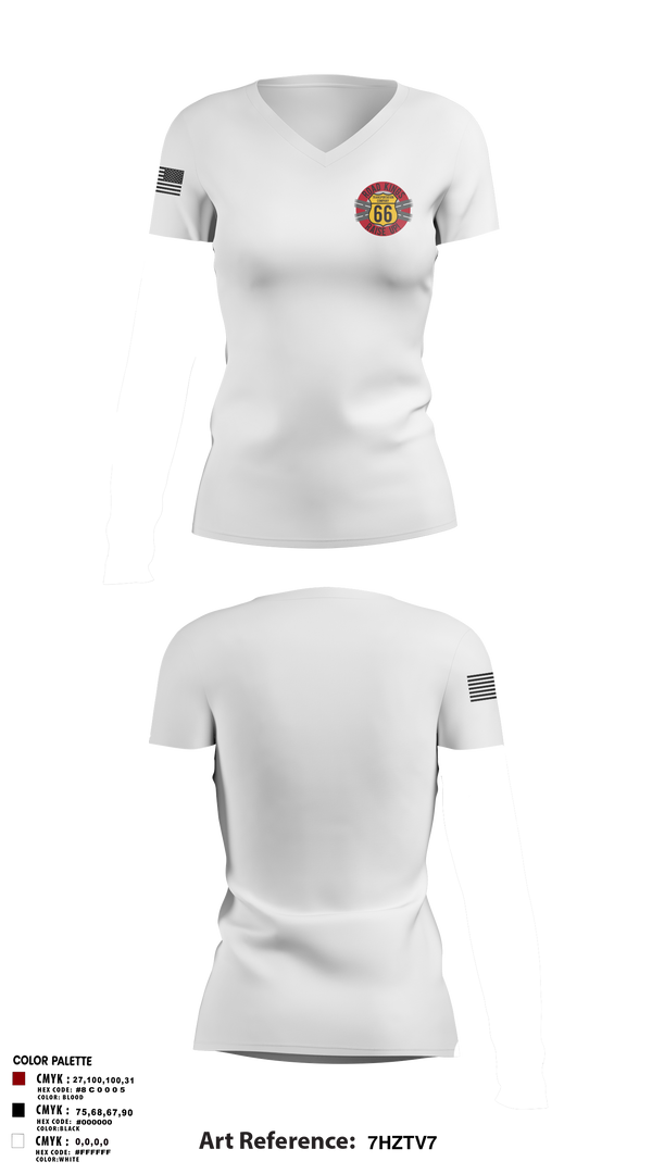 Women's Short Sleeve Vneck Shirt, 66 Transportation Company, , Teamtime, Team time, sublimation, custom sports apparel, team uniforms, spirit wear, spiritwear, sports uniforms, custom shirts, team store, custom team store, fundraiser sports, apparel fundraiser