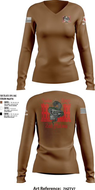 Women's Long Sleeve Vneck Shirt, 497 MRBC, Army, Teamtime, Team time, sublimation, custom sports apparel, team uniforms, spirit wear, spiritwear, sports uniforms, custom shirts, team store, custom team store, fundraiser sports, apparel fundraiser