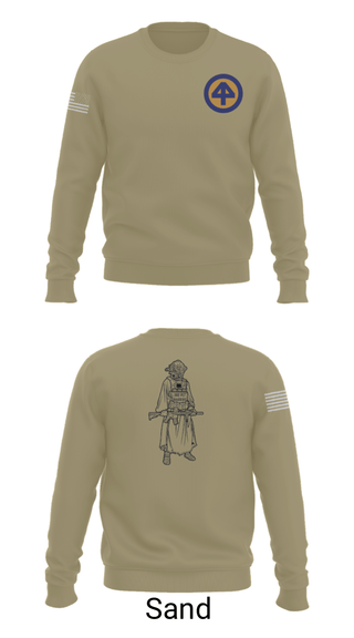 Crew Neck Sweatshirt, A Co 1/1-114thA Co 1-114th INF, Army, Teamtime, Team time, sublimation, custom sports apparel, team uniforms, spirit wear, spiritwear, sports uniforms, custom shirts, team store, custom team store, fundraiser sports, apparel fundraiser