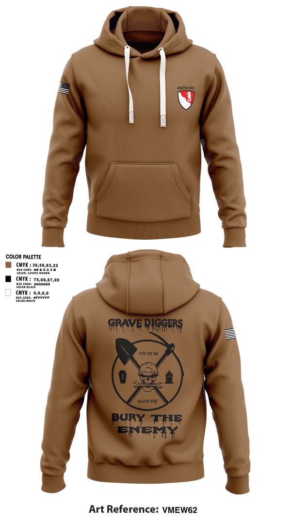 Hoodie, 615TH ECC, , Teamtime, Team time, sublimation, custom sports apparel, team uniforms, spirit wear, spiritwear, sports uniforms, custom shirts, team store, custom team store, fundraiser sports, apparel fundraiser