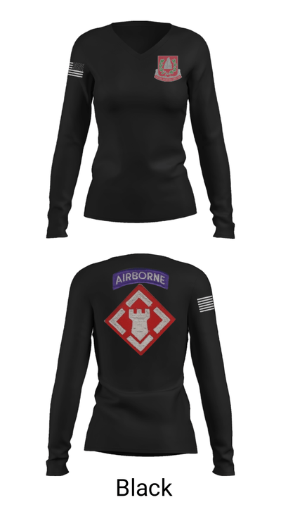 37th engineer bn 83010266 Women's Long Sleeve V-neck Shirt - 37