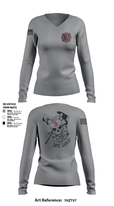 386th ECES/CEF 44039063 Women's Long Sleeve V-neck Shirt - 5