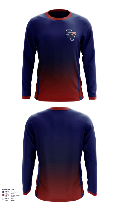 Smithson Valley Youth Football 25621573 Long Sleeve Performance Shirt - 1
