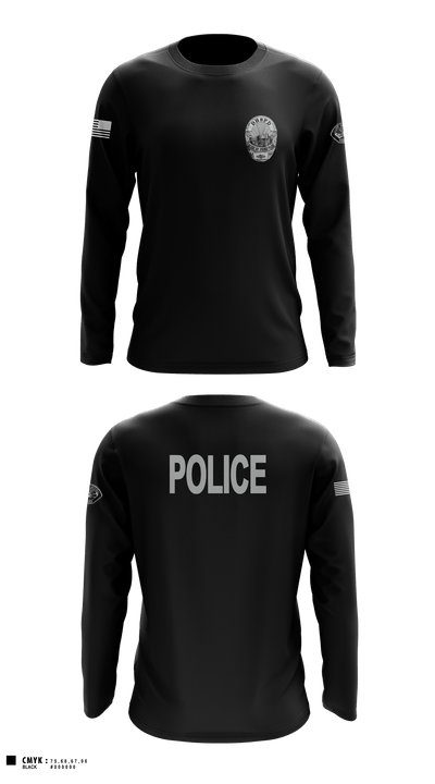 Desert Hot Springs Police Department 82587518 Long Sleeve Performance Shirt - 1