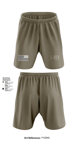 Athletic Shorts With Pockets, 1-9 FA, Army, Teamtime, Team time, sublimation, custom sports apparel, team uniforms, spirit wear, spiritwear, sports uniforms, custom shirts, team store, custom team store, fundraiser sports, apparel fundraiser