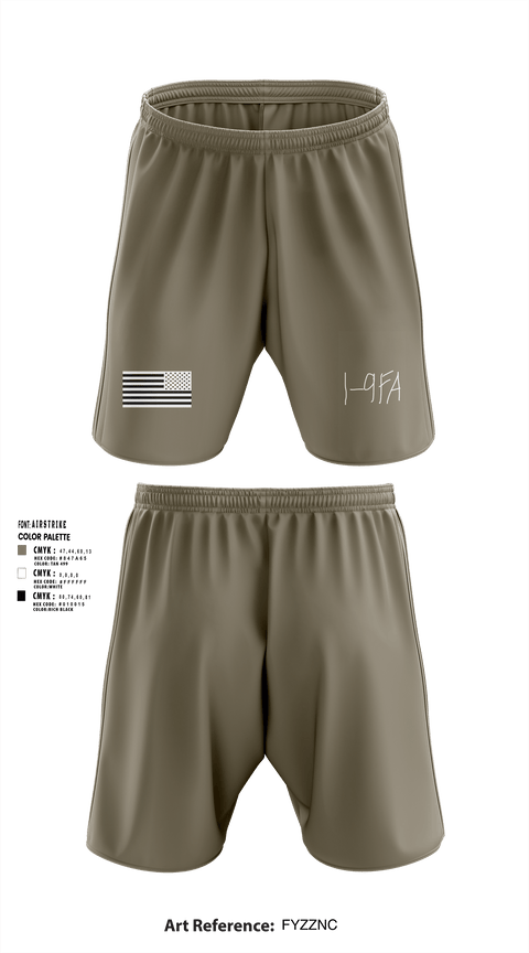 Athletic Shorts With Pockets, 1-9 FA, Army, Teamtime, Team time, sublimation, custom sports apparel, team uniforms, spirit wear, spiritwear, sports uniforms, custom shirts, team store, custom team store, fundraiser sports, apparel fundraiser