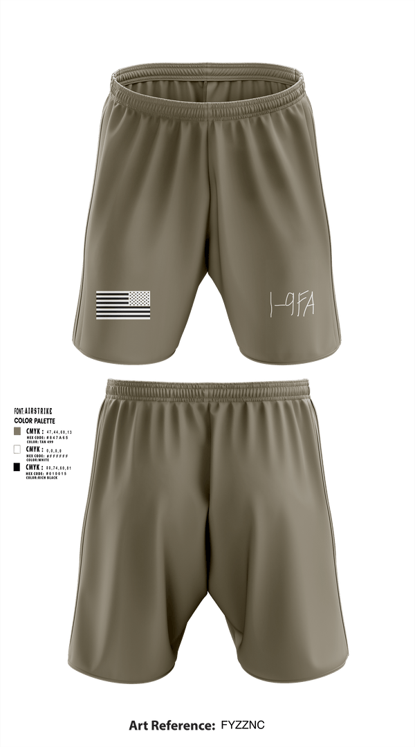 Athletic Shorts With Pockets, 1-9 FA, Army, Teamtime, Team time, sublimation, custom sports apparel, team uniforms, spirit wear, spiritwear, sports uniforms, custom shirts, team store, custom team store, fundraiser sports, apparel fundraiser