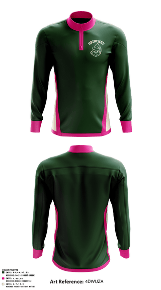 Quarter Zip Jacket, Grinches, Men's Basketball, Teamtime, Team time, sublimation, custom sports apparel, team uniforms, spirit wear, spiritwear, sports uniforms, custom shirts, team store, custom team store, fundraiser sports, apparel fundraiser