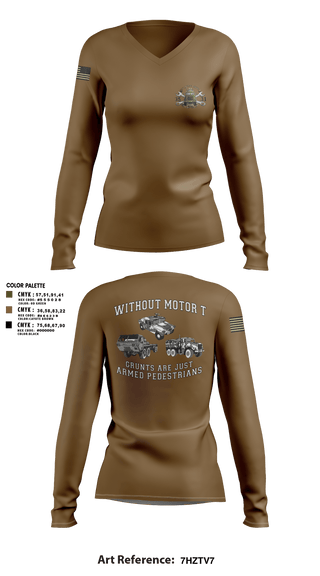 Women's Long Sleeve Vneck Shirt, 2/10, Marines, Teamtime, Team time, sublimation, custom sports apparel, team uniforms, spirit wear, spiritwear, sports uniforms, custom shirts, team store, custom team store, fundraiser sports, apparel fundraiser
