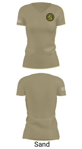 Women's Short Sleeve Vneck Shirt, OCS 117th RTI, National Guard, Teamtime, Team time, sublimation, custom sports apparel, team uniforms, spirit wear, spiritwear, sports uniforms, custom shirts, team store, custom team store, fundraiser sports, apparel fundraiser