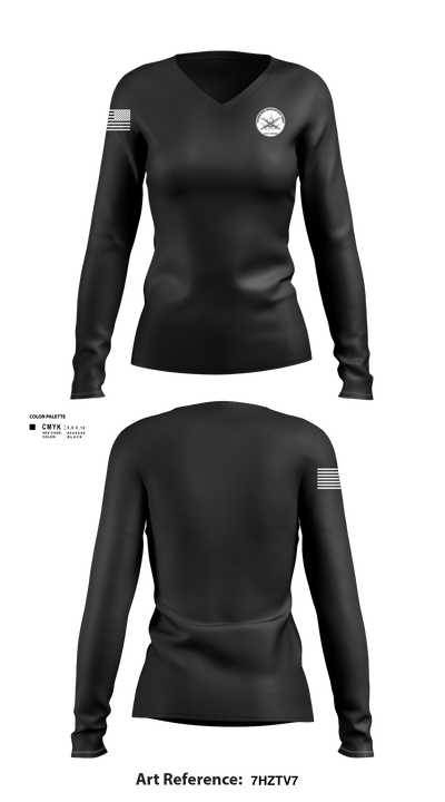 Tuskegee Narcotics Unit 29309263 Women's Long Sleeve V-neck Shirt - 1