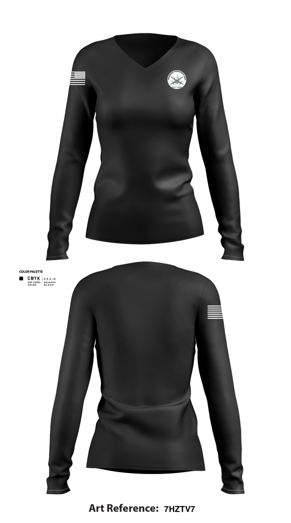 Women's Long Sleeve Vneck Shirt, Tuskegee Narcotics Unit, Police, Teamtime, Team time, sublimation, custom sports apparel, team uniforms, spirit wear, spiritwear, sports uniforms, custom shirts, team store, custom team store, fundraiser sports, apparel fundraiser