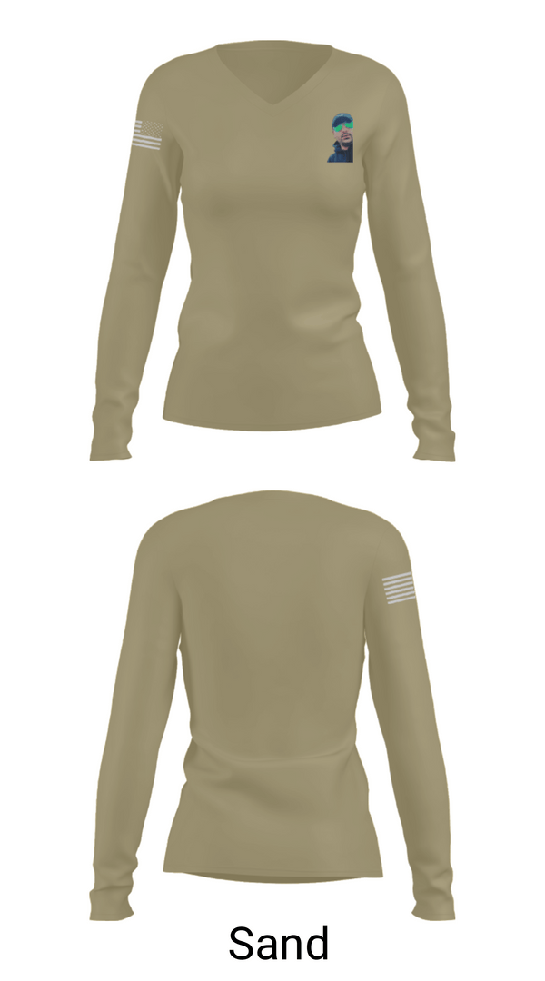 Women's Long Sleeve Vneck Shirt, SMW 777, Air Force, Teamtime, Team time, sublimation, custom sports apparel, team uniforms, spirit wear, spiritwear, sports uniforms, custom shirts, team store, custom team store, fundraiser sports, apparel fundraiser