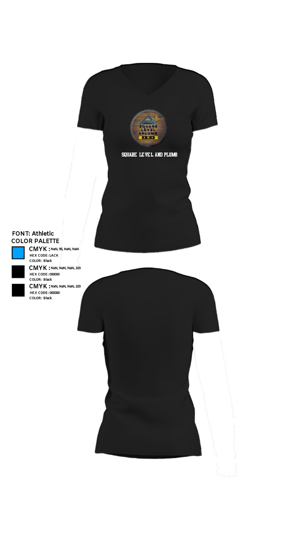 Women's Short Sleeve Vneck Shirt, Square Level and Plumb, , Teamtime, Team time, sublimation, custom sports apparel, team uniforms, spirit wear, spiritwear, sports uniforms, custom shirts, team store, custom team store, fundraiser sports, apparel fundraiser