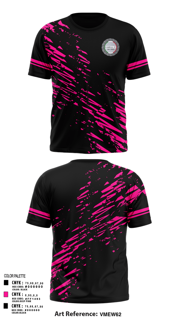 Short Sleeve Performance Shirt, La Familia, Men's Soccer, Teamtime, Team time, sublimation, custom sports apparel, team uniforms, spirit wear, spiritwear, sports uniforms, custom shirts, team store, custom team store, fundraiser sports, apparel fundraiser