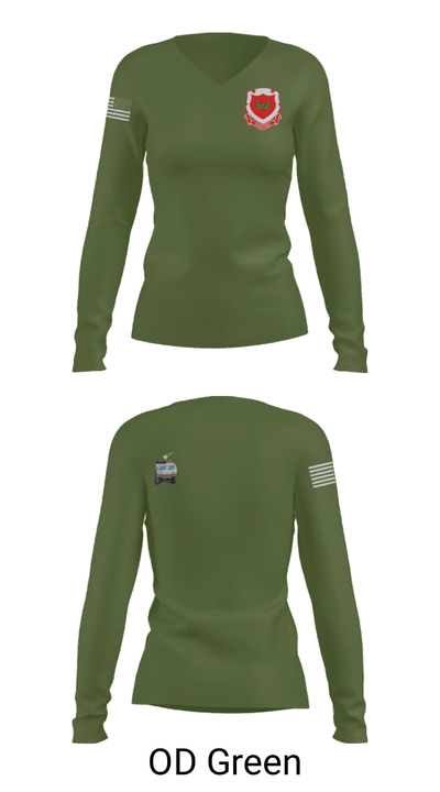 185th Engineer Support Company 57243184 Women's Long Sleeve V-neck Shirt - 57