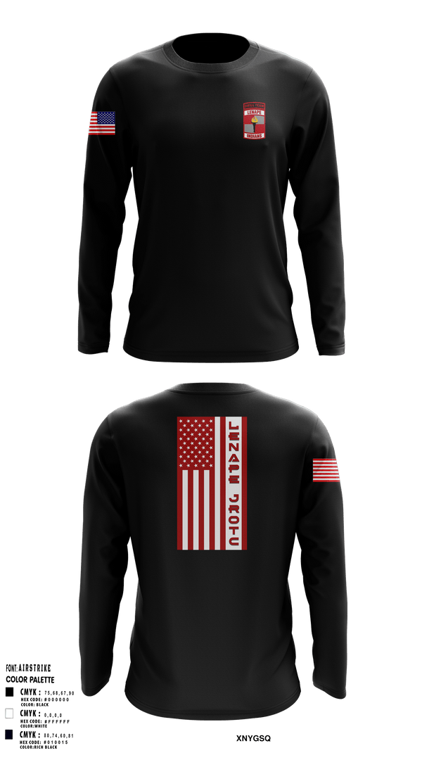 Long Sleeve Performance Shirt, Lenape High School Army JROTC, , Teamtime, Team time, sublimation, custom sports apparel, team uniforms, spirit wear, spiritwear, sports uniforms, custom shirts, team store, custom team store, fundraiser sports, apparel fundraiser