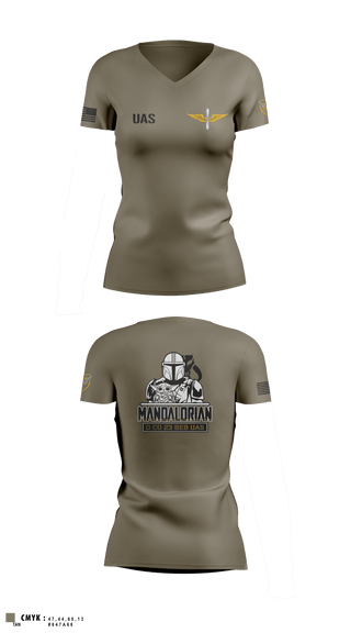 Women's Short Sleeve Vneck Shirt, 23rd BEB UAS, Army, Teamtime, Team time, sublimation, custom sports apparel, team uniforms, spirit wear, spiritwear, sports uniforms, custom shirts, team store, custom team store, fundraiser sports, apparel fundraiser