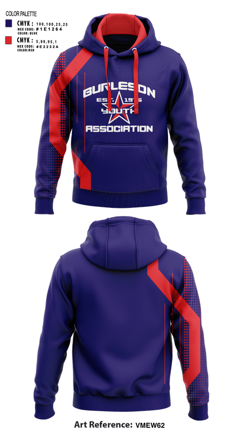 Hoodie, Burleson Youth Association, Inc., Spirit Store, Teamtime, Team time, sublimation, custom sports apparel, team uniforms, spirit wear, spiritwear, sports uniforms, custom shirts, team store, custom team store, fundraiser sports, apparel fundraiser