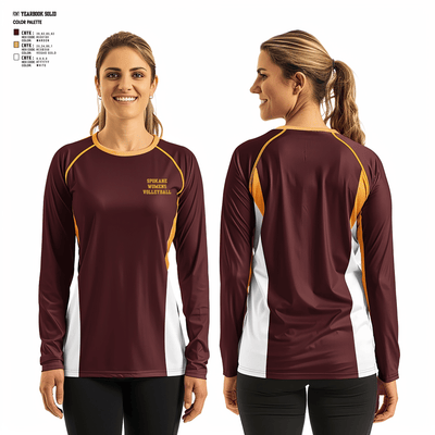 Spokane 21692827 Women's Long Sleeve V-neck Shirt - 2