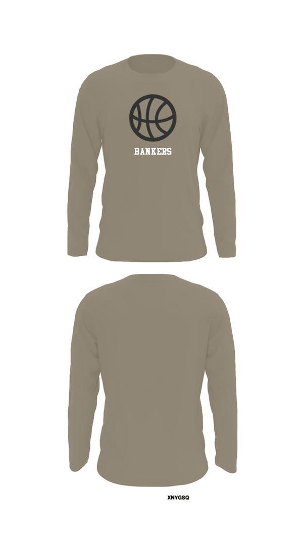 Long Sleeve Performance Shirt, Bankers, Men's Basketball, Teamtime, Team time, sublimation, custom sports apparel, team uniforms, spirit wear, spiritwear, sports uniforms, custom shirts, team store, custom team store, fundraiser sports, apparel fundraiser