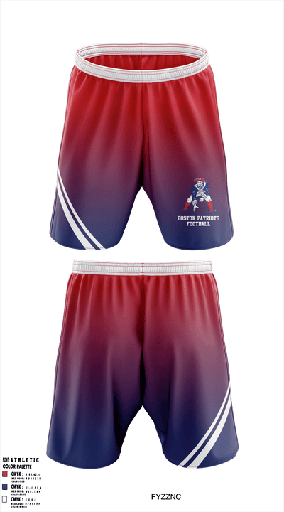 Boston Patriots Football & Cheerleading 37651990 Athletic Shorts With Pockets - 1