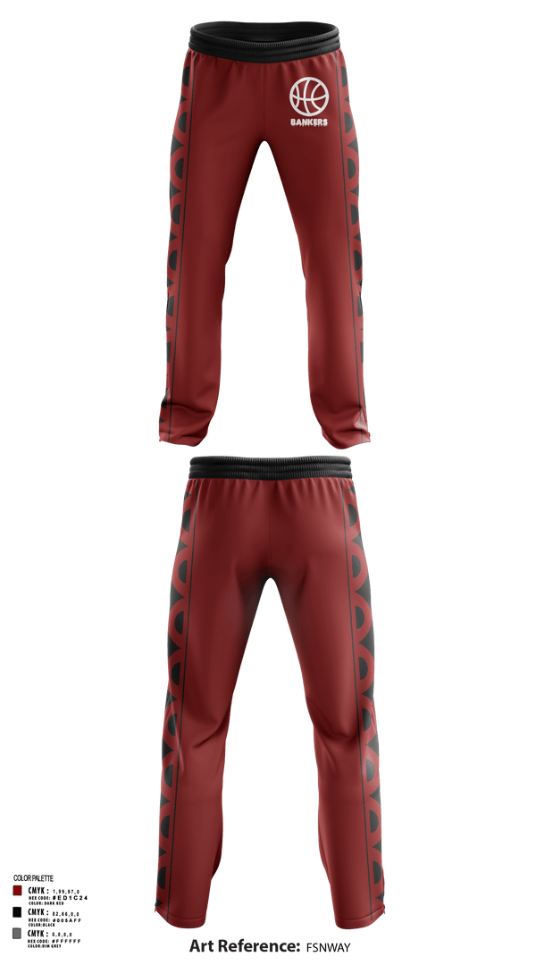 Sweatpants, Bankers, Men's Basketball, Teamtime, Team time, sublimation, custom sports apparel, team uniforms, spirit wear, spiritwear, sports uniforms, custom shirts, team store, custom team store, fundraiser sports, apparel fundraiser