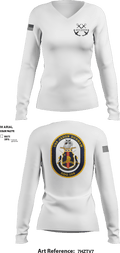Jason Dunham Deck Division 54817765 Women's Long Sleeve V-neck Shirt - 1