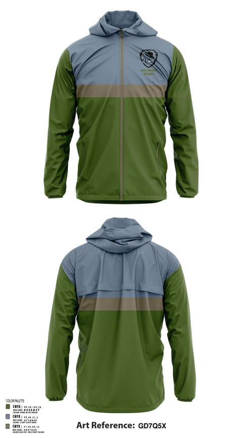 Windbreaker, Bad Newz Bearz, E-Sports, Teamtime, Team time, sublimation, custom sports apparel, team uniforms, spirit wear, spiritwear, sports uniforms, custom shirts, team store, custom team store, fundraiser sports, apparel fundraiser