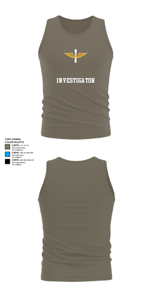 Tank Top, Investigator, Army, Teamtime, Team time, sublimation, custom sports apparel, team uniforms, spirit wear, spiritwear, sports uniforms, custom shirts, team store, custom team store, fundraiser sports, apparel fundraiser