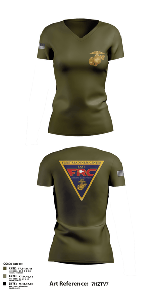 Women's Short Sleeve Vneck Shirt, FRC East, Marines, Teamtime, Team time, sublimation, custom sports apparel, team uniforms, spirit wear, spiritwear, sports uniforms, custom shirts, team store, custom team store, fundraiser sports, apparel fundraiser