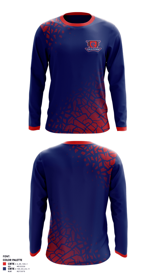 Long Sleeve Performance Shirt, Niles Middle School Soccer, Men's Soccer, Teamtime, Team time, sublimation, custom sports apparel, team uniforms, spirit wear, spiritwear, sports uniforms, custom shirts, team store, custom team store, fundraiser sports, apparel fundraiser
