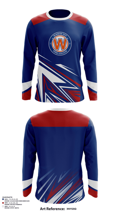 Wilmington Youth Rowing Association 92789320 Long Sleeve Performance Shirt - 1